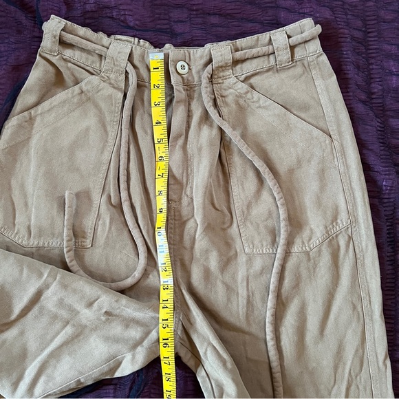 Free People Dark Khaki Trousers with Cord Belt Size XL - Picture 10 of 12